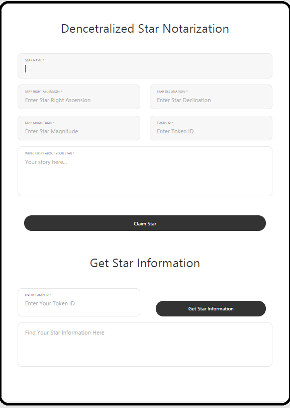 StarNotary Webapp