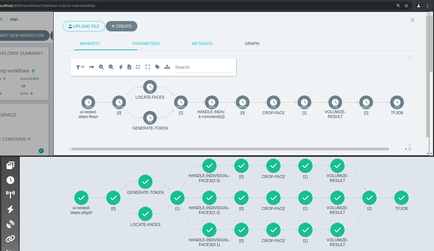 Preview vs Run Steps example