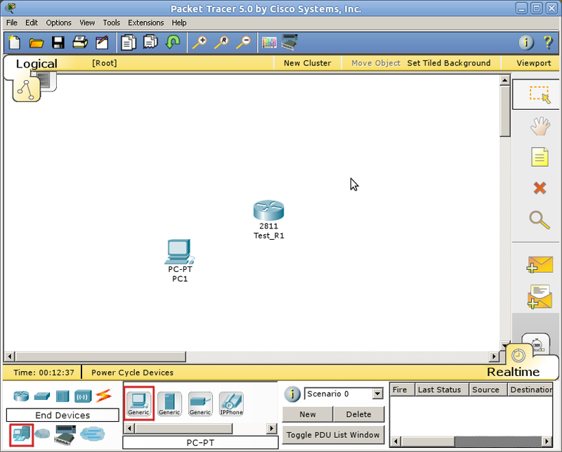 Packet tracer console