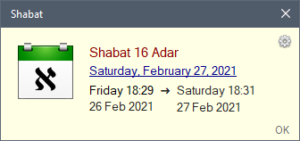 Reminder box Shabat