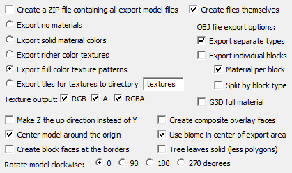 Mineways Settings Image