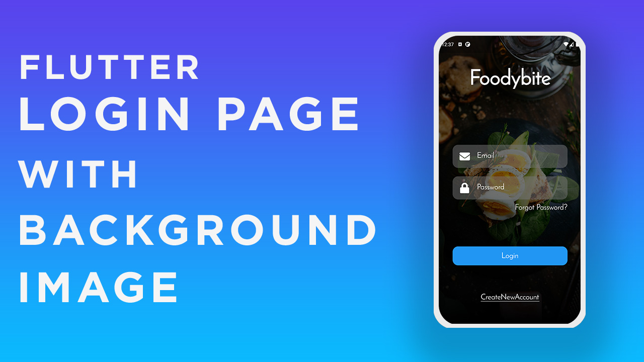 flutter login page with background image