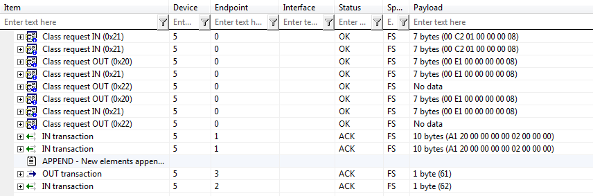 CDC USB LOG