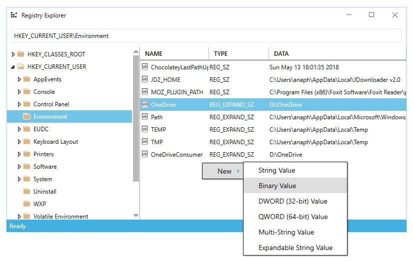 Registry Explorer