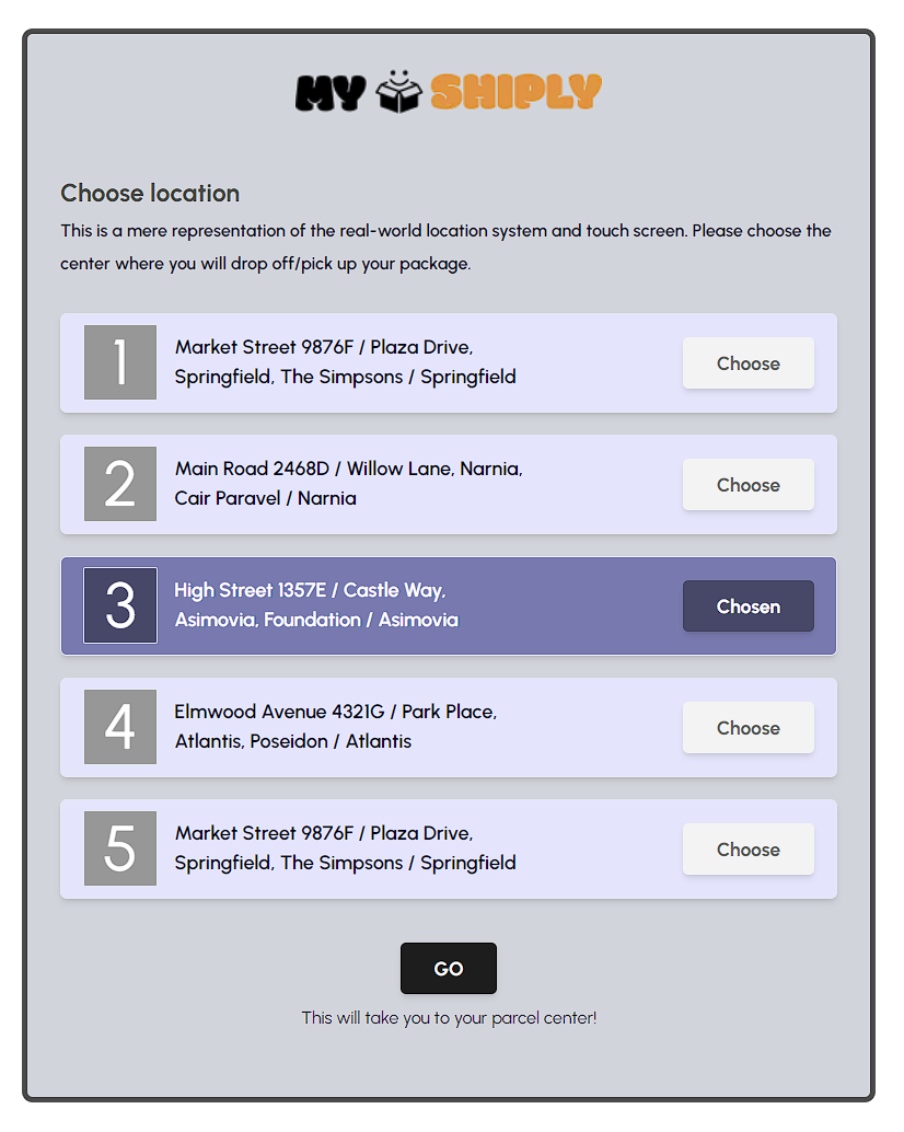 Shiply TouchScreen