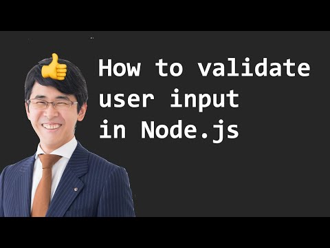 Video thumbnail: How to validate user input in Node.js