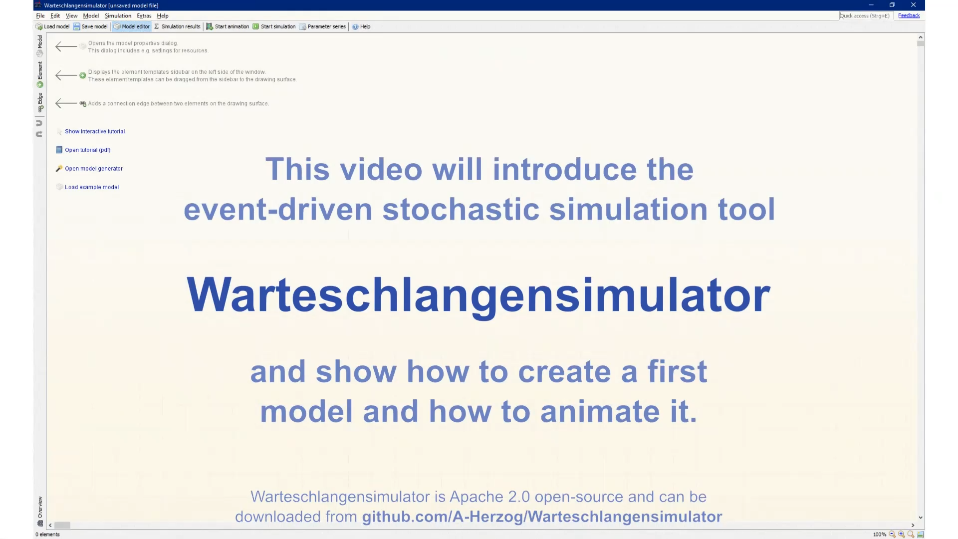 Tutorial: Creation of a simple model