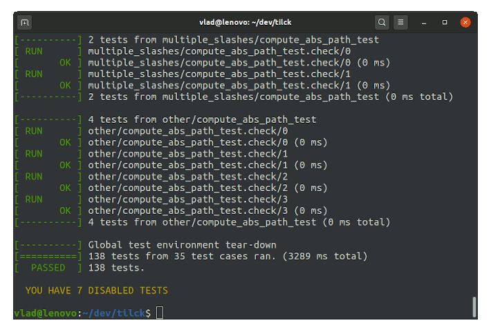 Tilck's unit tests