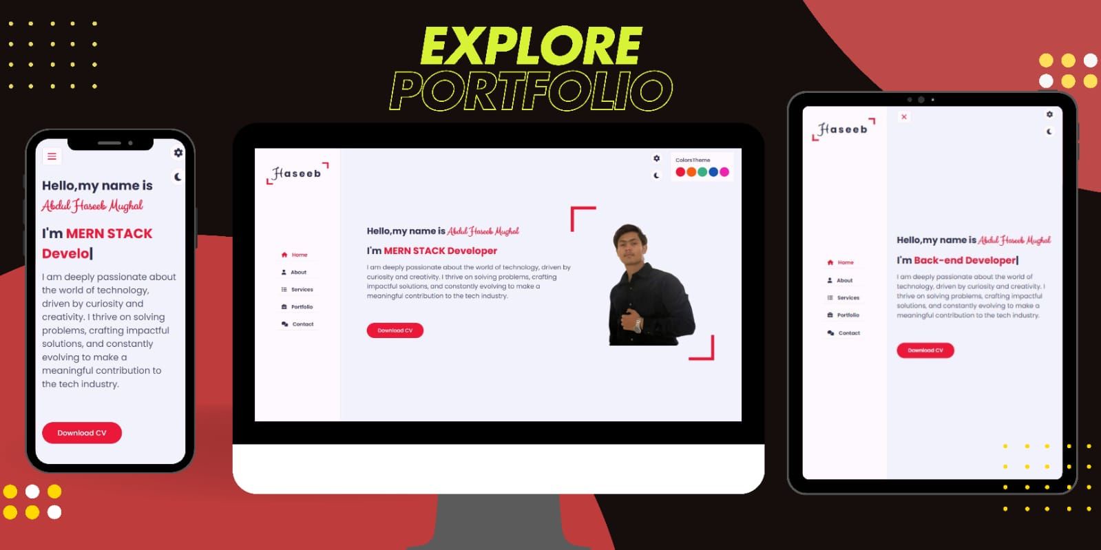 GitHub - abdulhaseebmughal/Main-Portfolio: Fully responsive portfolio ...