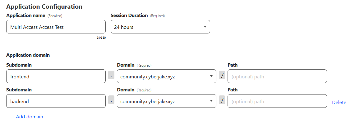 Cloudflare Access Application