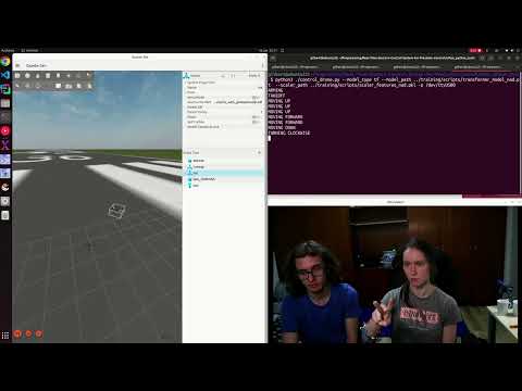 Drone control in simulation