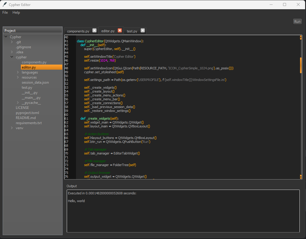 GitHub - nate-maxwell/Cypher: Cypher text editor for writing python ...