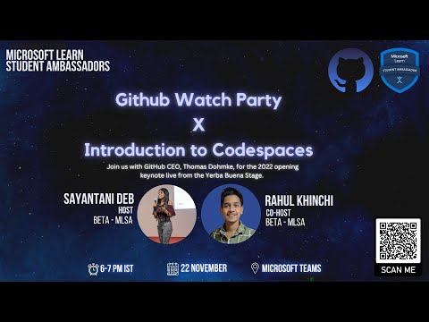 Github Watch Party And Introduction to Codespaces