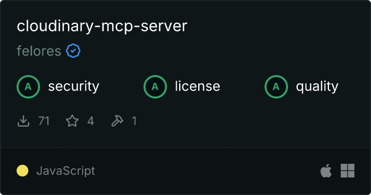 Cloudinary Server MCP server