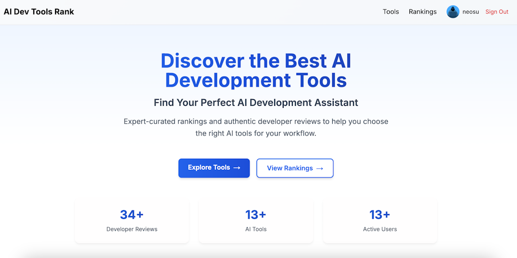 AI Dev Tools Rank