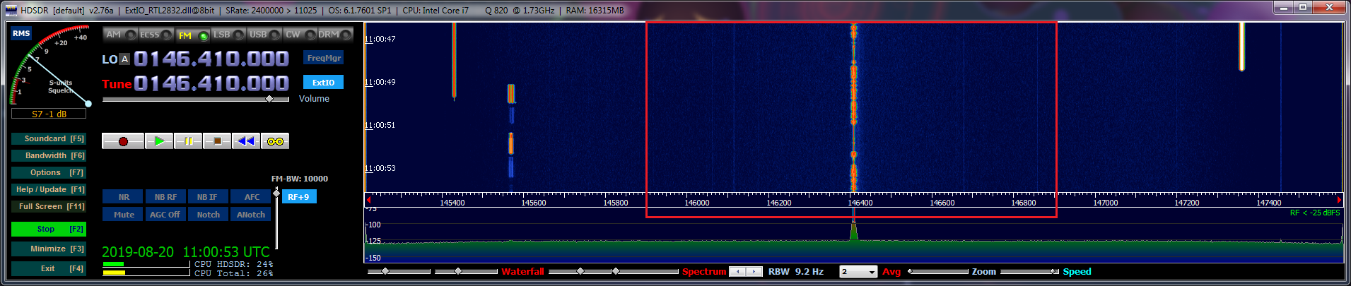 SDR Frequency Span