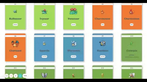 Individual Pokemon Page
