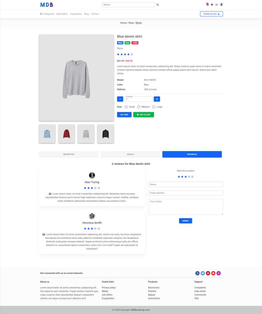 Ecommerce Page