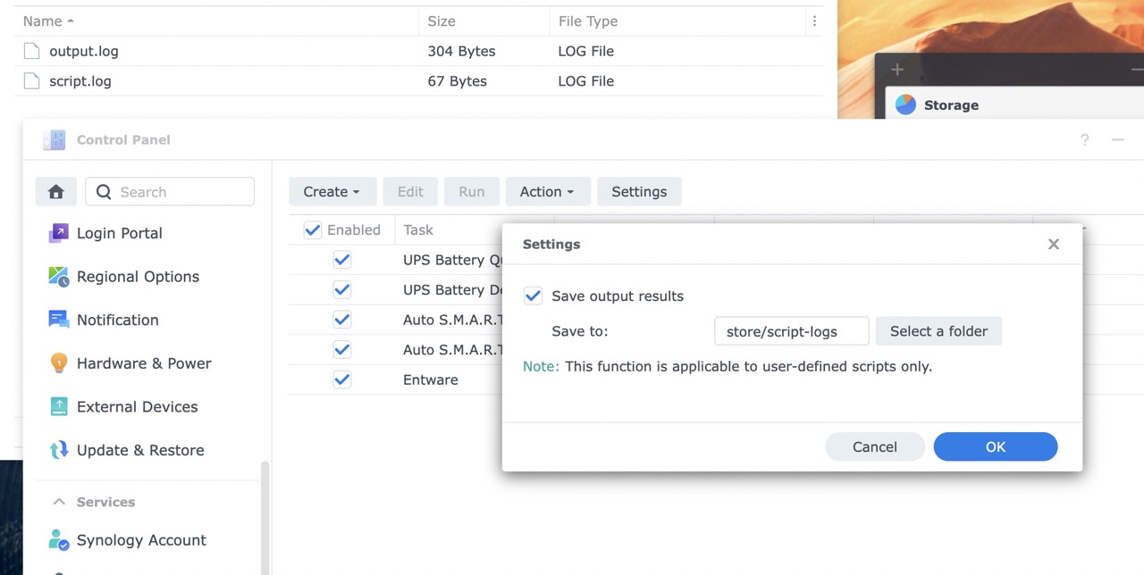 dsm-task-logging example