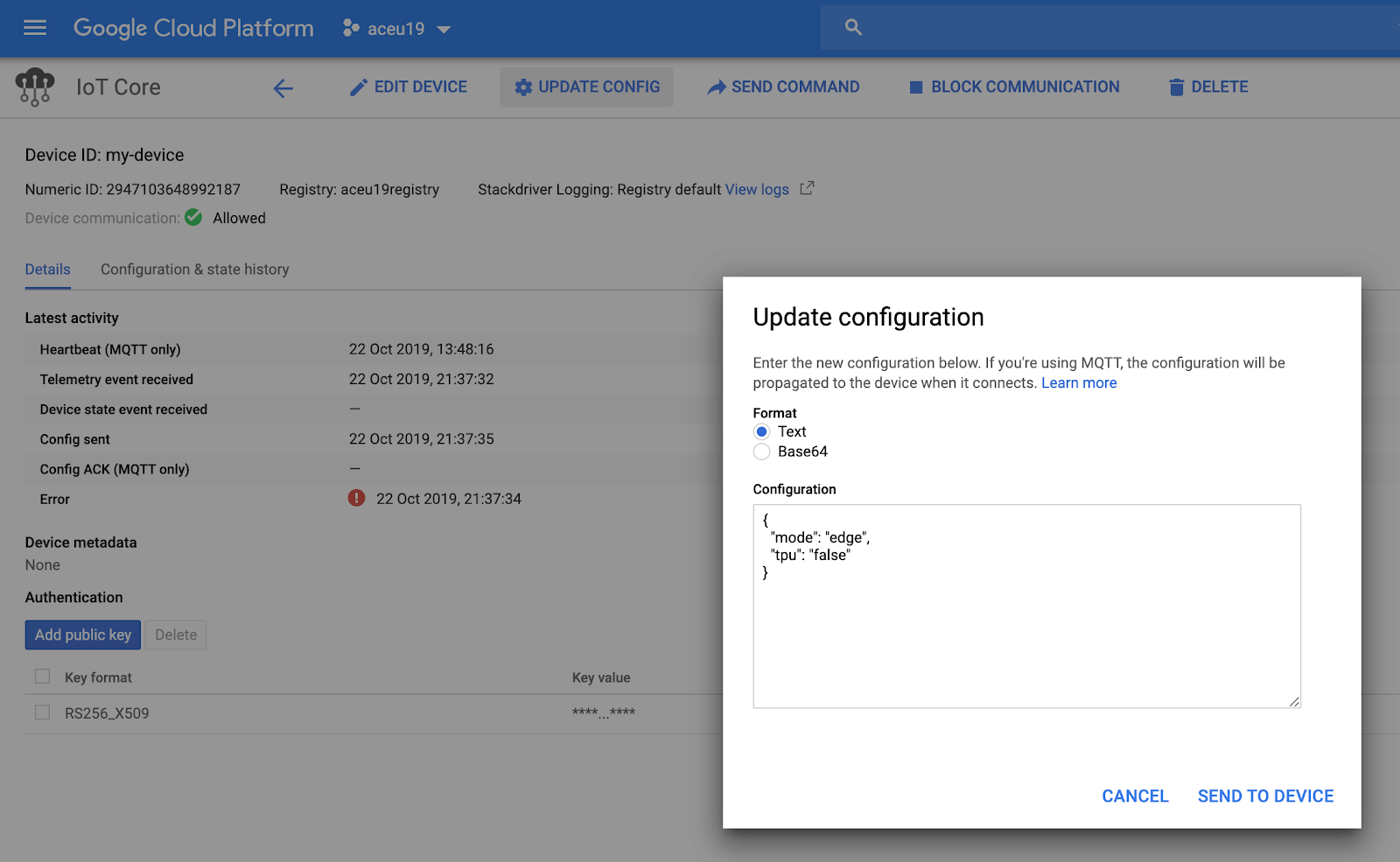 Updating the configuration of my device through MQTT