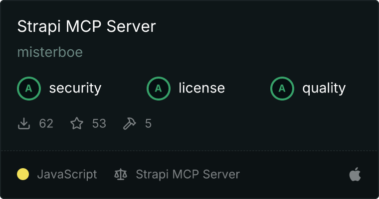Strapi Server MCP server