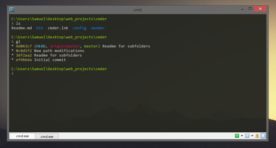 Cmder Screenshot