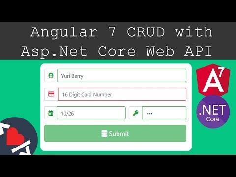 Video Tutorial for Asp.Net Core Web API and Angular 7 CRUD