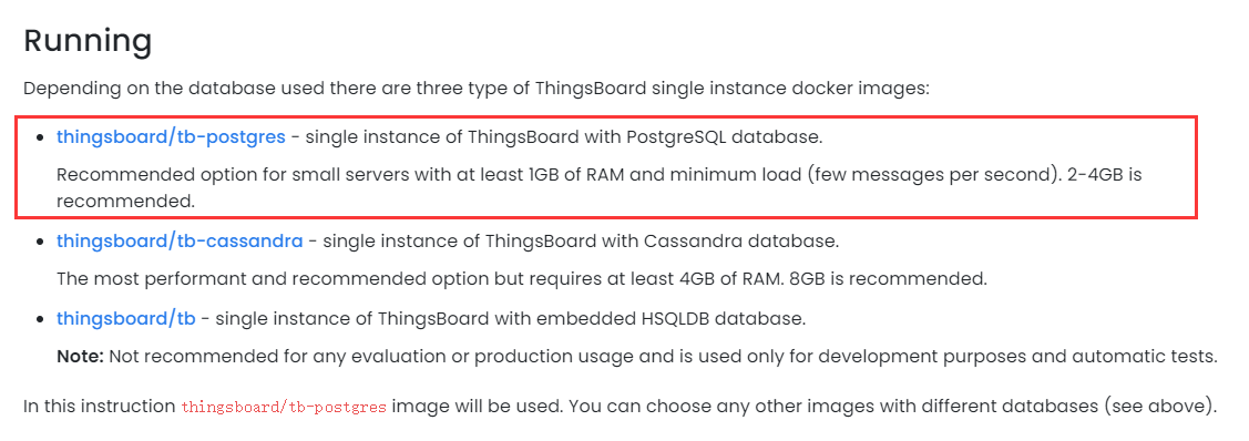 thingsboard的docker镜像