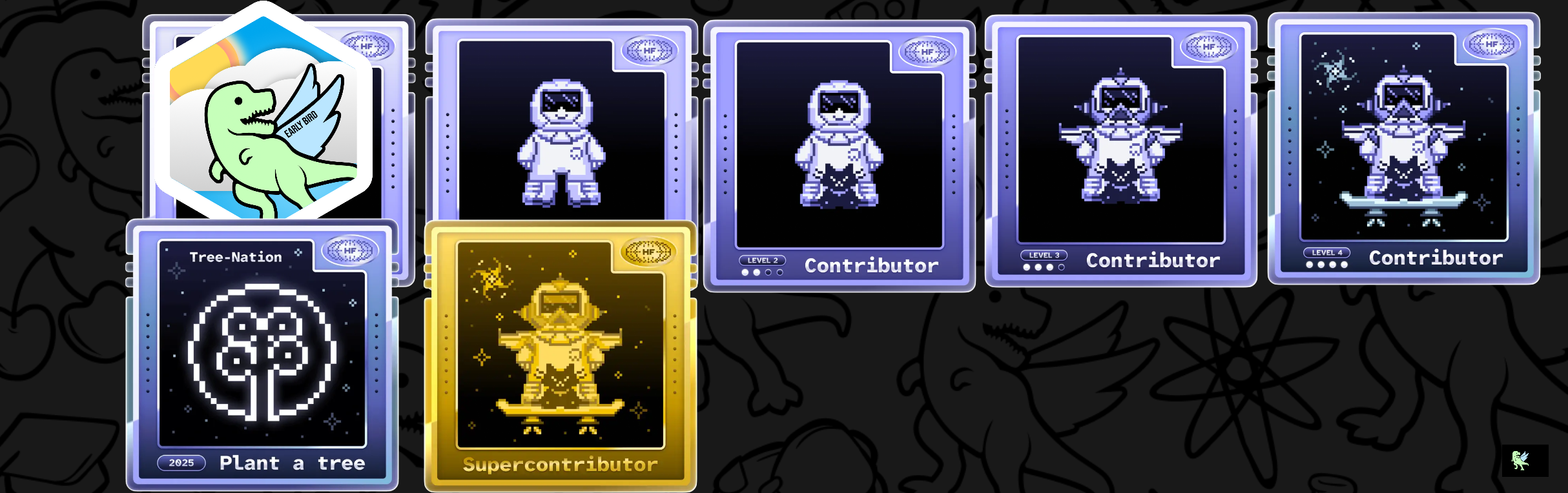 An image of @chaminadegithub's Holopin badges, which is a link to view their full Holopin profile