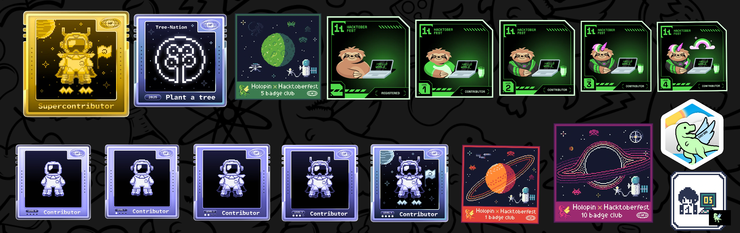 An image of @cynthiawahome's Holopin badges, which is a link to view their full Holopin profile