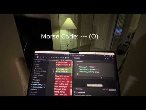 Cursor agent sends Morse code through my lamp