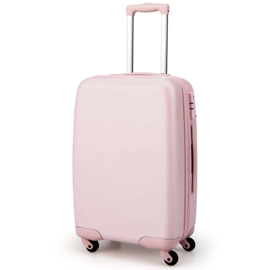 costway-20-carry-on-luggage-pc-hardshell-airline-approved-lightweight-suitcase-pink-1