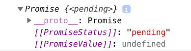 Notice the promise is “pending.”