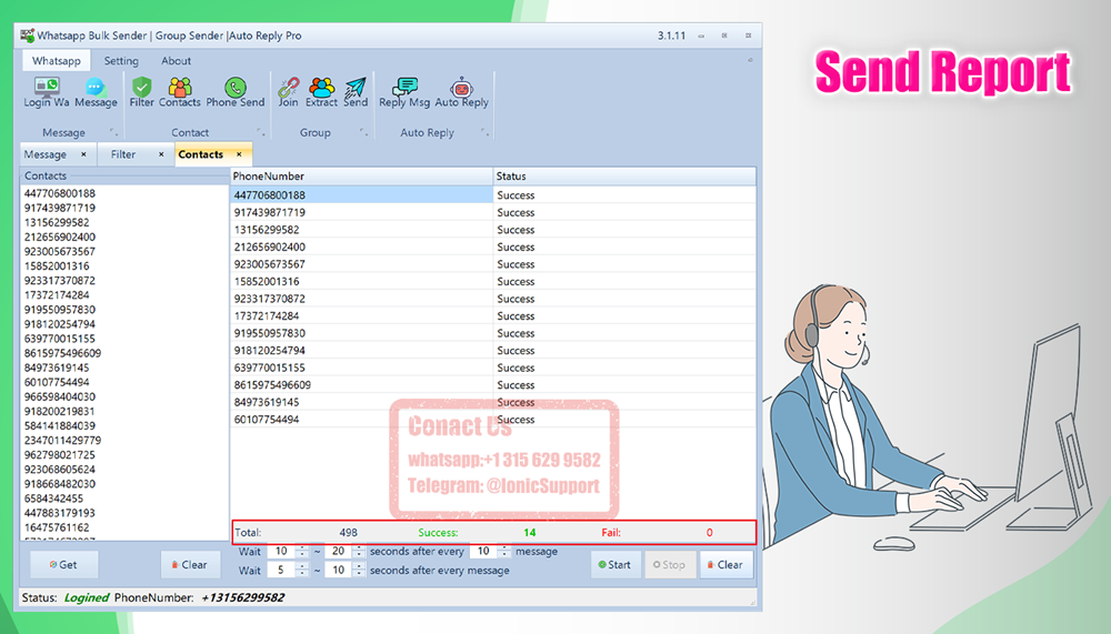 Whatsapp Bulk Sender | Group Sender |Auto Reply +License KeyGen App-Full Reseller