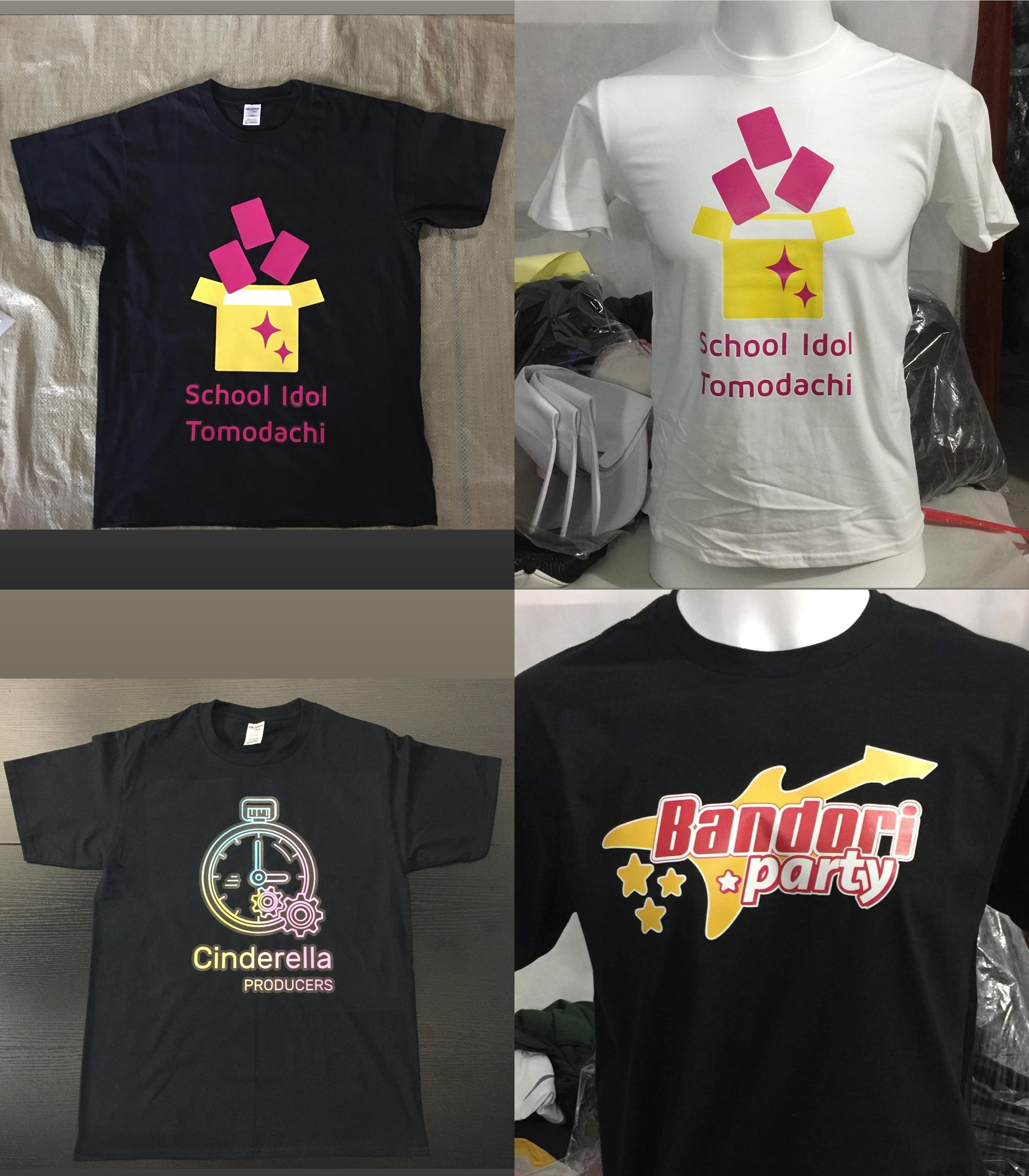 Examples of printed t-shirts