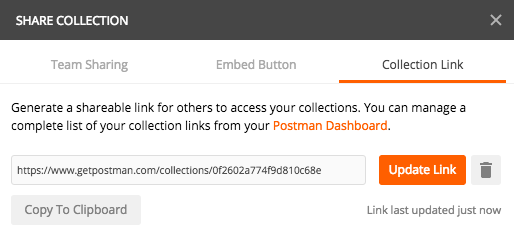 Easily share api endpoints you set up in Postman