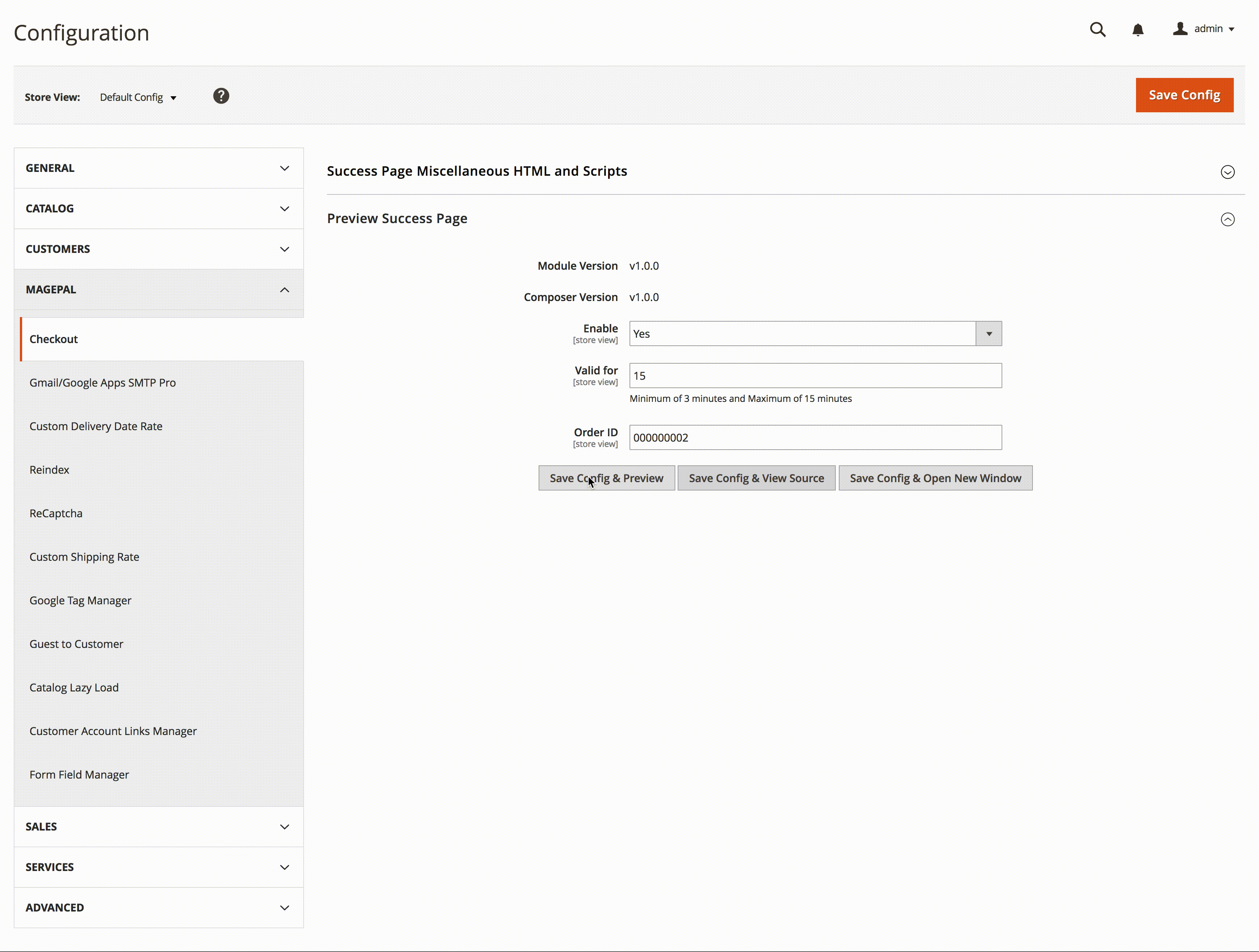 How to test or style the order success page