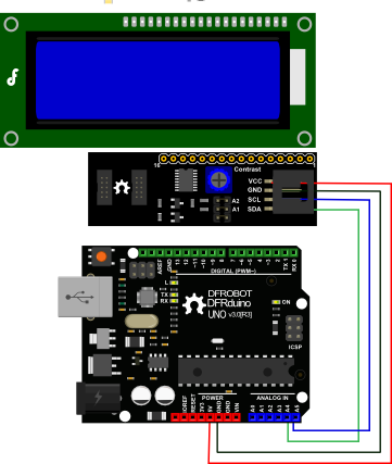 I2C LCD 连线图