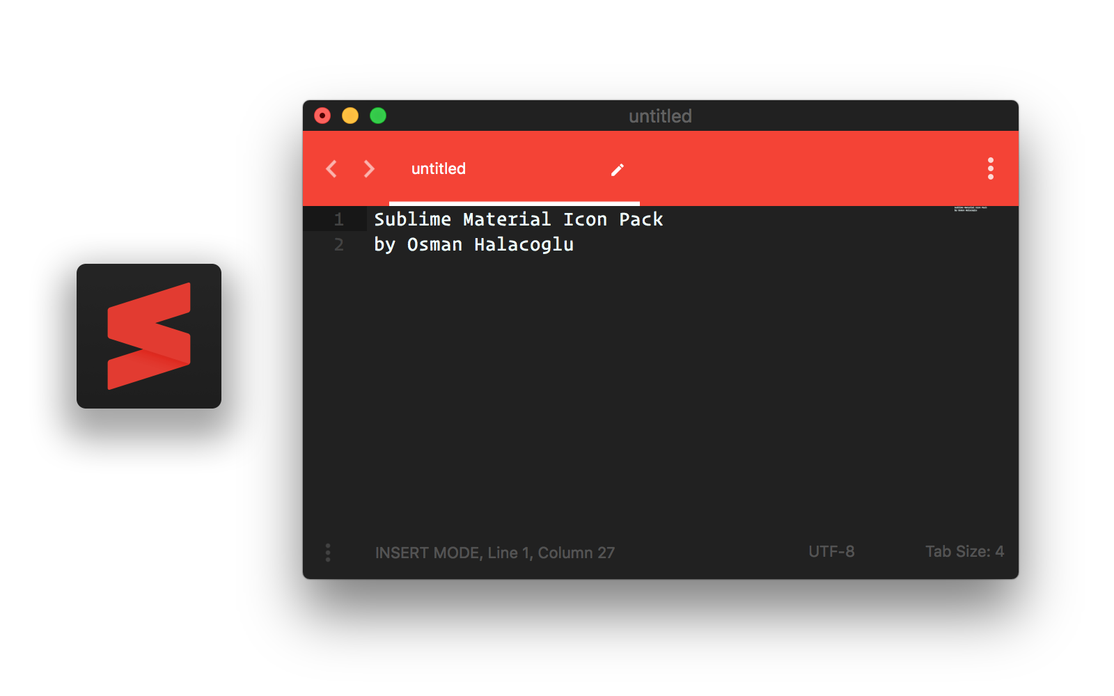 Material Darker theme with Red accent color