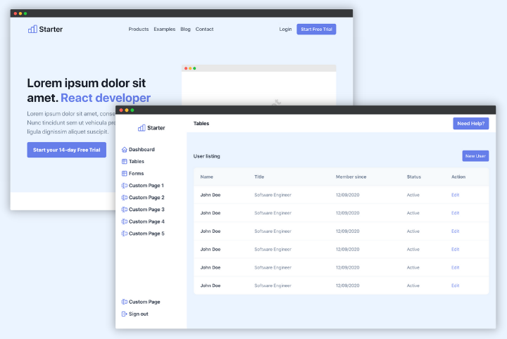 Nextless React SaaS Boilerplate