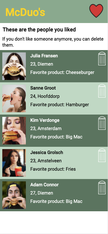 Like pagina met Html en CSS