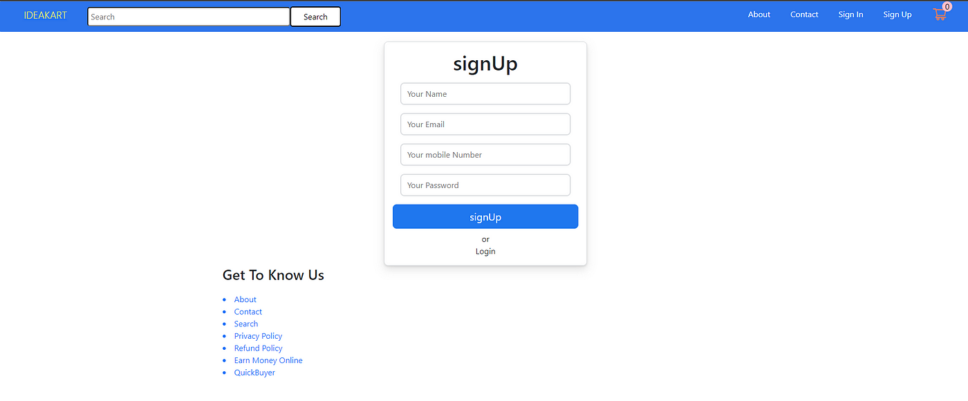 Sign-up Page