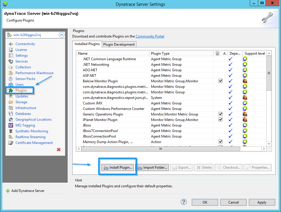 Dynatrace Server Settings