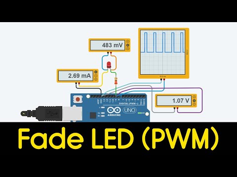 Fade LED (PWM) with Arduino in Tinkercad