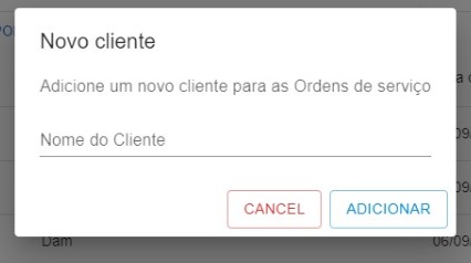 Adicionar Cliente - Visão Gestor