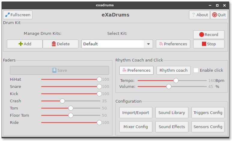 eXaDrums GUI