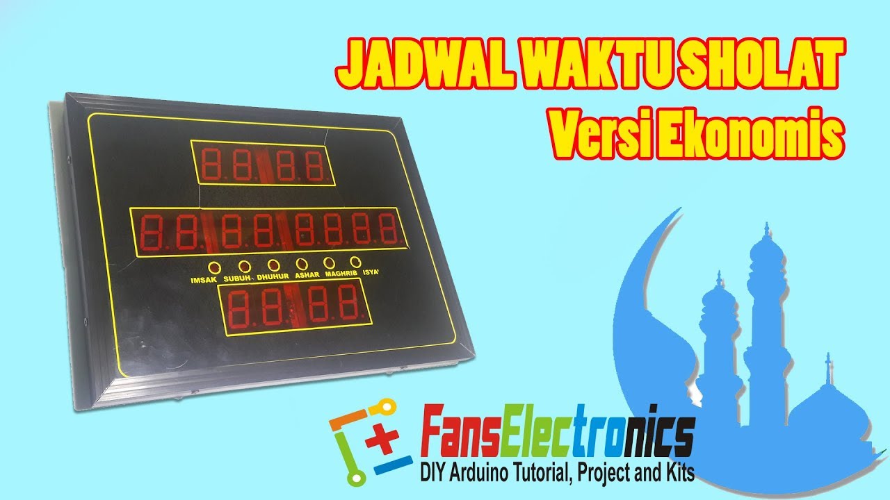 Jadwal Waktu Sholat Sederhana 1" Segment + Remote TV Setting