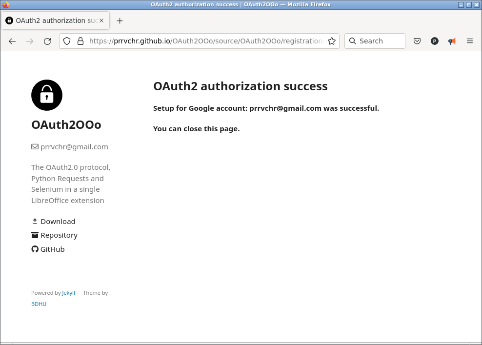 OAuth2OOo Browser Page4 screenshot