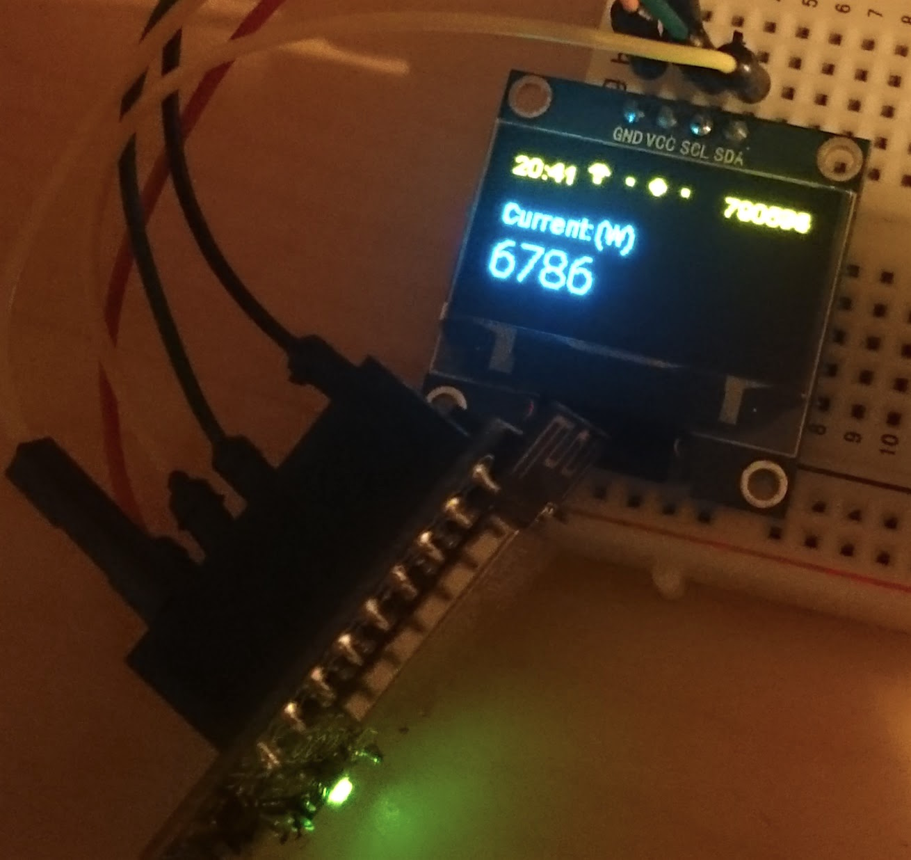 Image of firmware running on the Oak