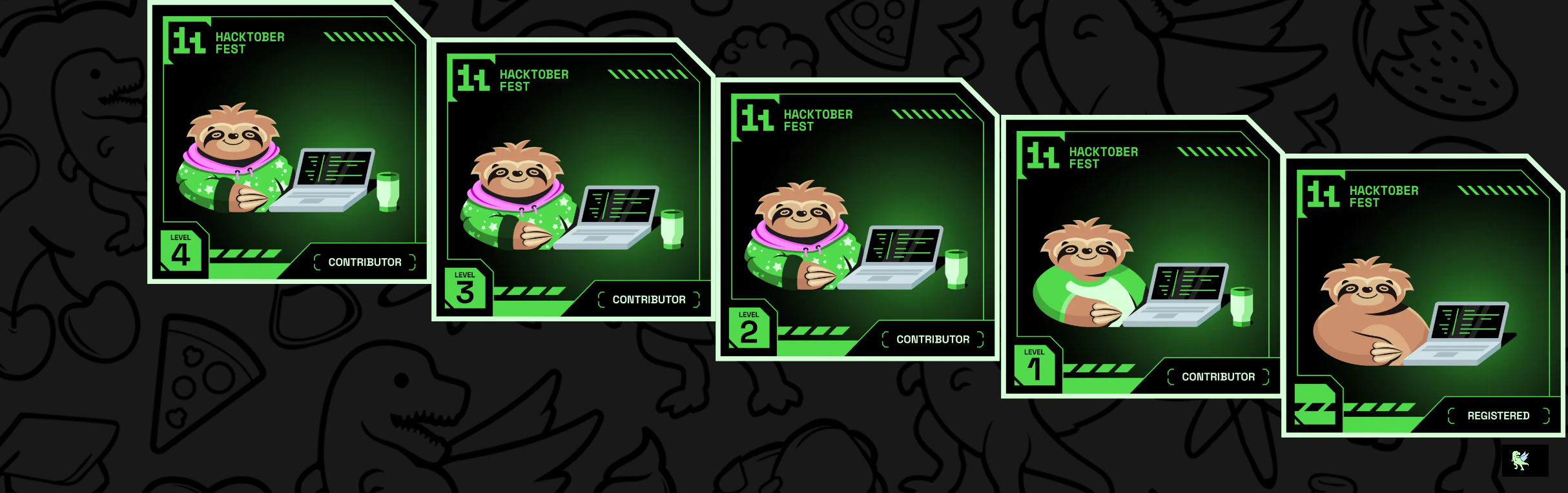 An image of @gnuxdar's Holopin badges, which is a link to view their full Holopin profile